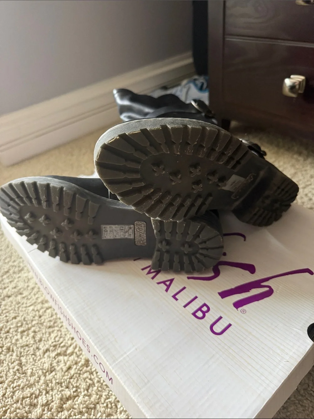 Black Women’s Winter Buckle Boots - Blowfish Malibu - Picture 2 of 3